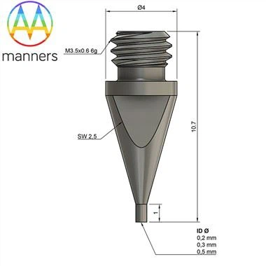 Jarum Pendispensan Ketepatan Kon 0.2 mm